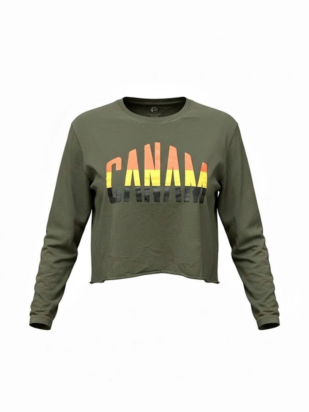 Can-Am BRP Olive Green Long Sleeve Graphic Shirt Size M